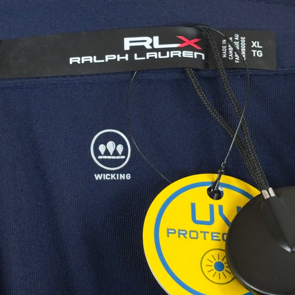 RLX Ralph Lauren Men's Navy PGA Golf Polo Shirt Wicking UV Protection UPF 50+ XL - Picture 7 of 10